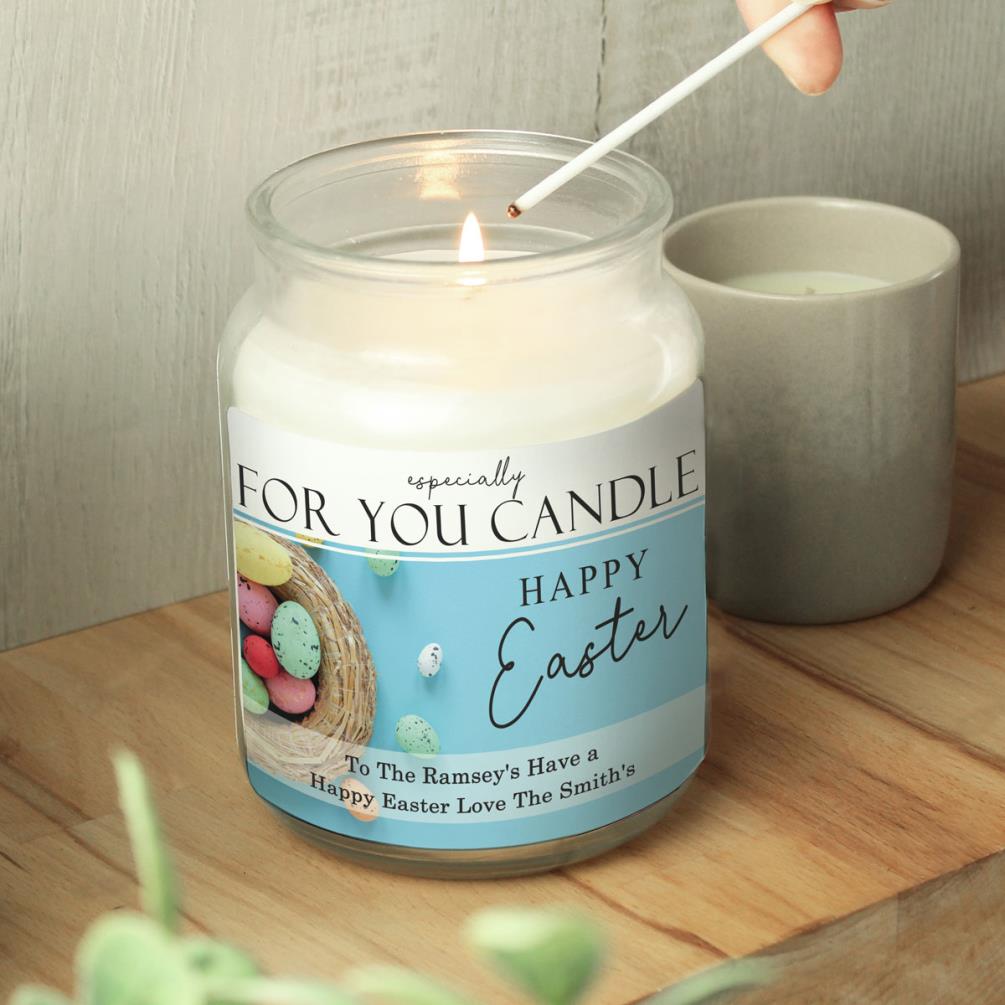 Personalised Especially For You Happy Easter Large Scented Jar Candle Extra Image 3